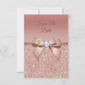 Sparkles & Glamor, Roos Gold Birthday Party Save The Date (Voorkant)