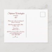 Sparkles & Glamor, Roos Gold Birthday Party Uitnodiging Briefkaart (Achterkant)