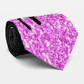 Sparkles Glitter Pink Black Stropdas (Opgerold)