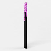 Sparkles Glitter roze zwart monogram Case-Mate iPhone Case (Achterkant/rechts)