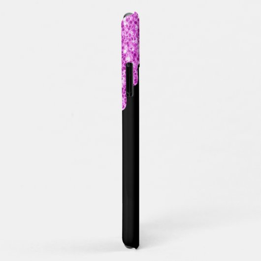 Sparkles Glitter roze zwart monogram Case-Mate iPhone Case (Achterkant/rechts)