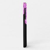 Sparkles Glitter roze zwart monogram Case-Mate iPhone Case (Achterkant/links)