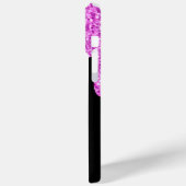 Sparkles Glitter roze zwart monogram Case-Mate iPhone Case (Achterkant / Links)