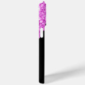 Sparkles Glitter roze zwart monogram Case-Mate iPhone Case (Achterkant / Rechts)