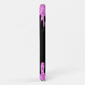 Sparkles Glitter roze zwart monogram Case-Mate iPhone Case (Achterkant/rechts)
