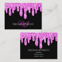 Sparkles Glitter roze zwart monogram