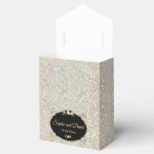 Sparkles Gold Sequins Floral Wedding Bedankdoosjes (Geopend)