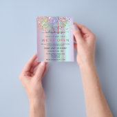Sparkles Holografische Glitter Elegante Promotie Flyer (Hand)