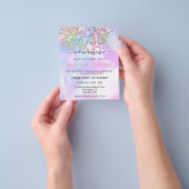 Sparkles Holographic Glitter Elegant Makeup Artist Flyer (Hand)