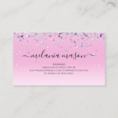 Sparkles Holographic Paars Glitter Makeup Artist Visitekaartje (Achterkant)