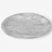 Sparkles Jewels Bling Crystals Chic Silver Papieren Bordje (Gekanteld)