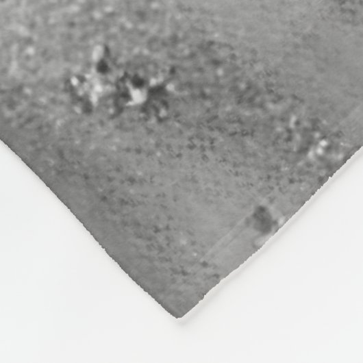 Sparkles Large Bruske Stroke Faux Glitter Silver Fleece Deken (Hoek)