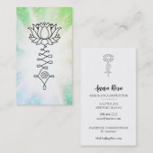 *~*   Sparkles Lotus Lily Reiki Healing Energy Visitekaartje (Voorkant / Achterkant)