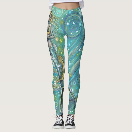 Sparkles Mermaid Fantasy Art Leggings (Voorkant)