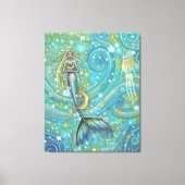 Sparkles Mermaid Fantasy Art van Molly Harrison Canvas Afdruk (Voorkant)