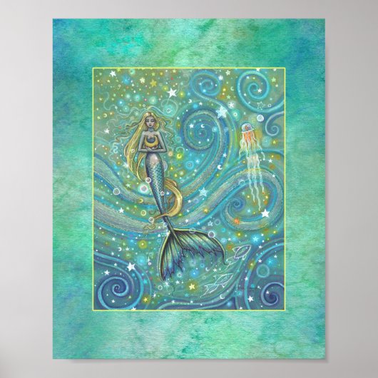Sparkles Mermaid Poster van Molly Harrison (Voorkant)