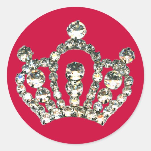 Sparkles of a Tiara Ronde Sticker (Voorkant)