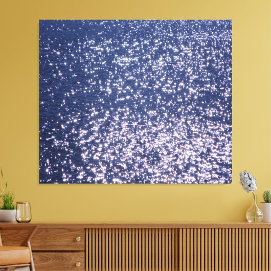 Sparkles op waterstrand House Canvas Afdruk (Insitu (Woonkamer))