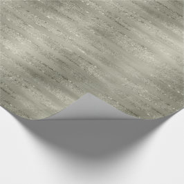 Sparkles - Penseelstreken Pewter Faux Glitter Cadeaupapier