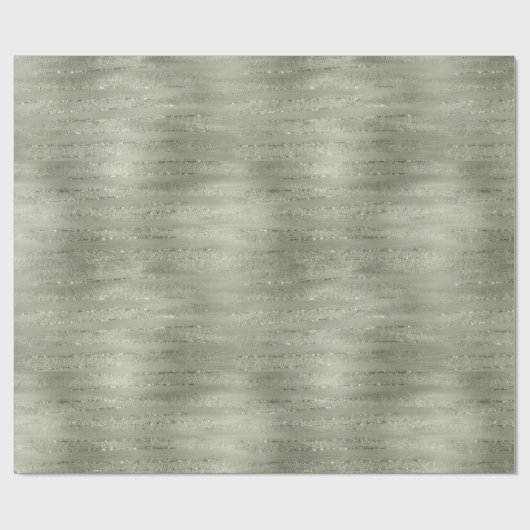 Sparkles - Penseelstreken Pewter Faux Glitter Cadeaupapier (Vlak)