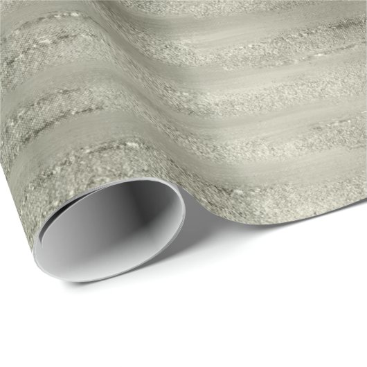 Sparkles - Penseelstreken Pewter Faux Glitter Cadeaupapier (Rol Hoek)