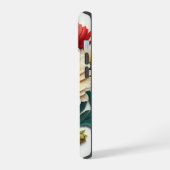 Sparkles Petals: Een 4D bloemrijke fantasie iPhone 15 Case (Linkerkant)