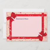 Sparkles & Red Ribbon Lijst Vrijgezellenfeest nodi Kaart (Achterkant)