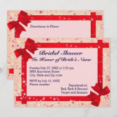 Sparkles & Red Ribbon Lijst Vrijgezellenfeest nodi Kaart (Voorkant / Achterkant)