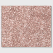 Sparkles — Roos Gold2 Faux Glitter Cadeaupapier (Vlak)