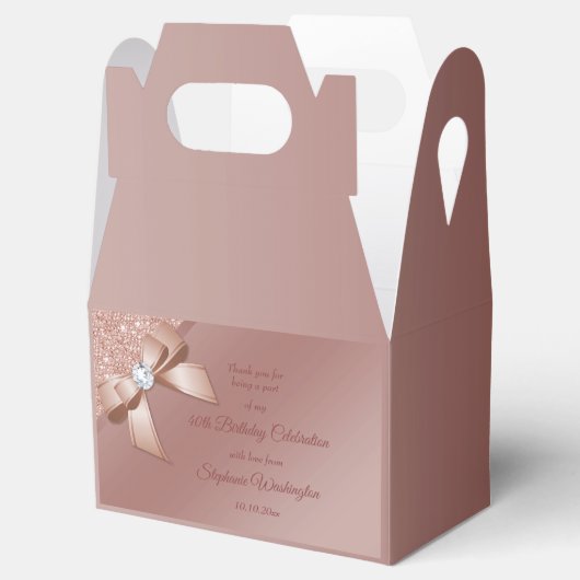 Sparkles & Roos Gouden Glamour Verjaardagsfeest Bedankdoosjes (Geopend)