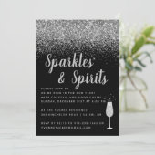 Sparkles & Spirits | Nieuwe jaren Eve Partij Kaart (Staand voorkant)