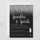 Sparkles & Spirits | Oud en Nieuw-feest Kaart (Voorkant)