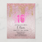 Sparkles Sweet16  Meisje Roze 16e Verjaardag (Voorkant)