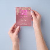 Sparkles Sweet16 Meisje Roze 16e Verjaardag Flyer (Hand)