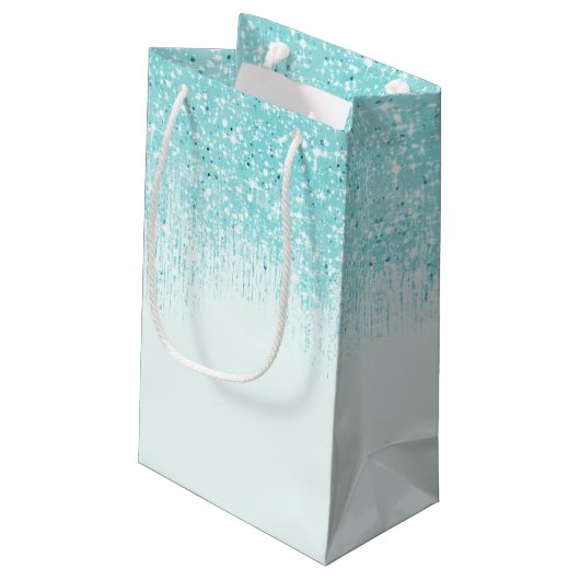 Sparkles Sweet Sixteen Blauwgroen ID912 Klein Cadeauzakje (Achterkant Gekanteld)