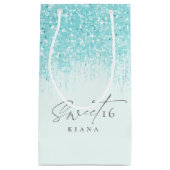 Sparkles Sweet Sixteen Blauwgroen ID912 Klein Cadeauzakje (Voorkant)