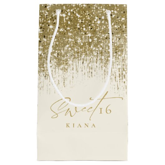 Sparkles Sweet Sixteen Gold ID912 Klein Cadeauzakje (Voorkant)