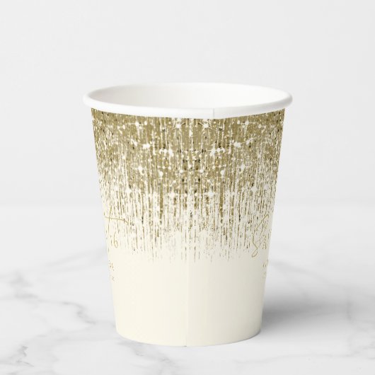 Sparkles Sweet Sixteen Gold ID912 Papieren Bekers (Rechts)