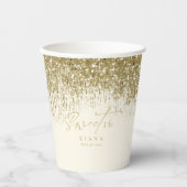 Sparkles Sweet Sixteen Gold ID912 Papieren Bekers (Voorkant)
