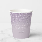Sparkles Sweet Sixteen Mauve ID912 Papieren Bekers (Achterkant)