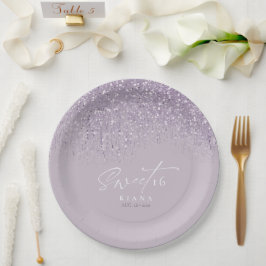 Sparkles Sweet Sixteen Mauve ID912 Papieren Bordje
