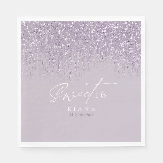 Sparkles Sweet Sixteen Mauve ID912 Servet (Voorkant)