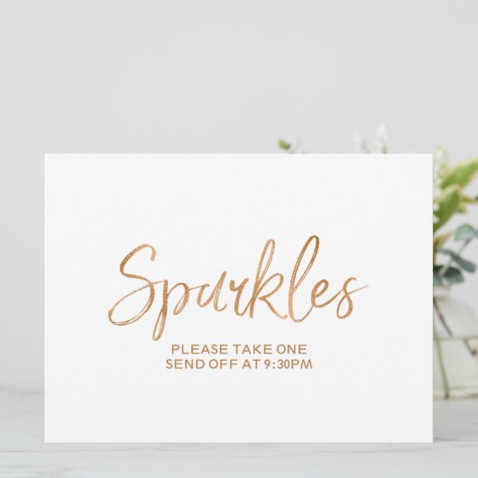 "Sparkles" Verzend Gold Roos met brieftercode (Staand voorkant)