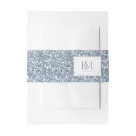 Sparkles Wedding Dusty Blue ID889 Uitnodigingen Wikkel