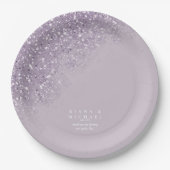 Sparkles Wedding Mauve ID889 Papieren Bordje (Voorkant)