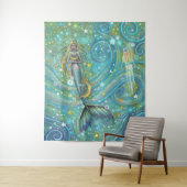 Sparkles Zee Zeemeermin en kwal Wall Hanging Wandkleed (In situ)