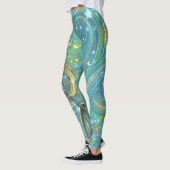 Sparkles Zeemeermin Fantasy Kunst Leggings (Links)