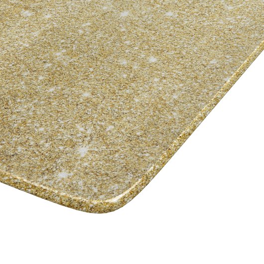 Sparkley Golden Stylish Glitter Snijplank (Hoek)