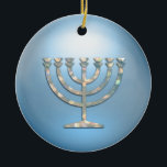 Sparkley Menorah Hanukkah Ornament<br><div class="desc">Vakantiegerelateerde items ontworpen door Umua. Gedrukt en verzonden door Zazzle of hun gelieerde ondernemingen.</div>