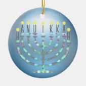 Sparkley Menorah Hanukkah Ornament (Voorkant)